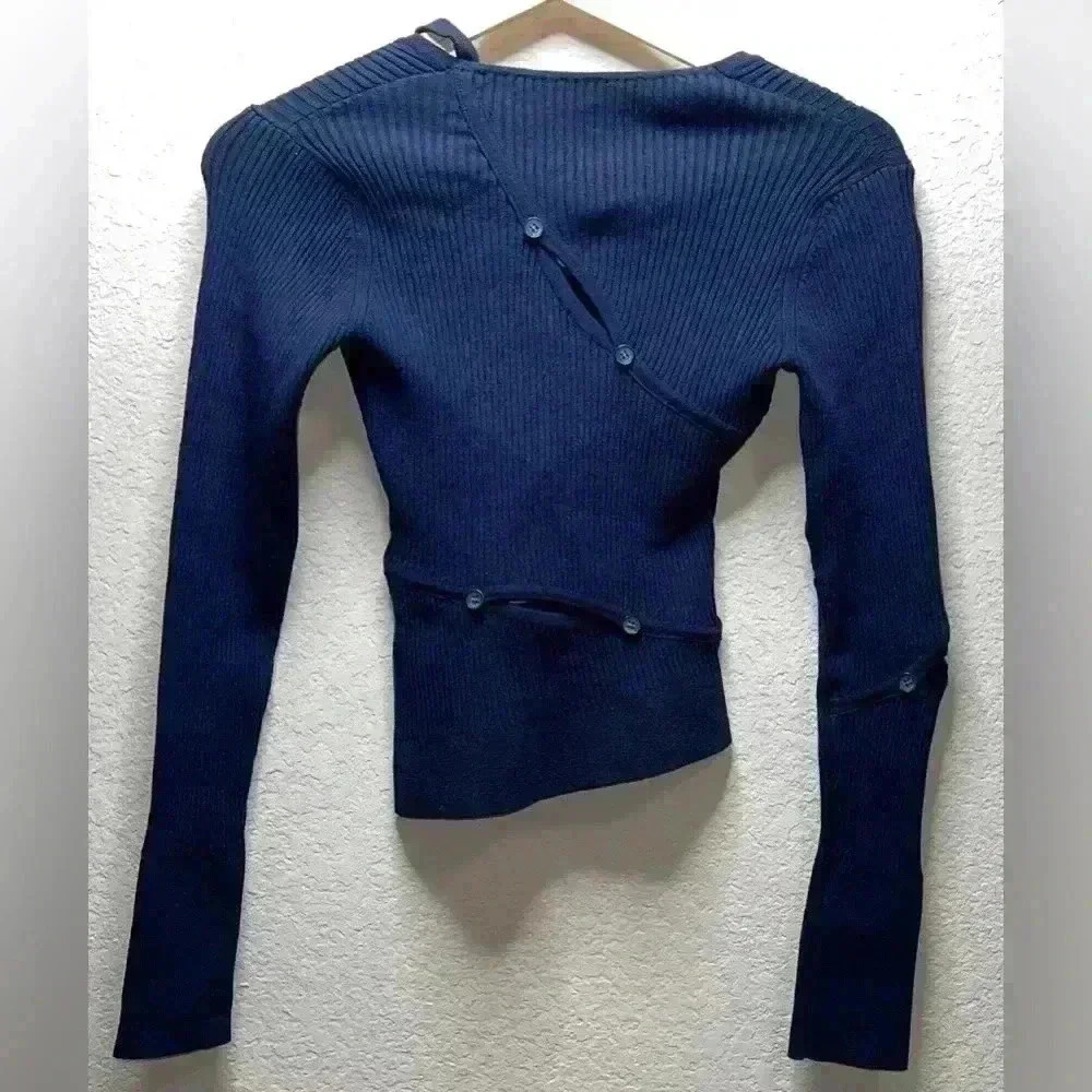 Jacquemus Le Cardigan Tordu in Navy XS - Picture 5 of 7